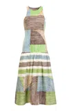 Silvia Tcherassi Jamelia Cotton Blend Midi Dress In Multi