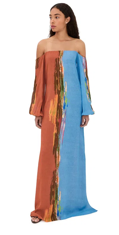 Silvia Tcherassi Janys Dress Terrablue In Multi