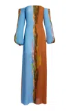 Silvia Tcherassi Janys Off-the-shoulder Crepe Maxi Dress In Multi