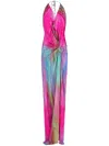 Silvia Tcherassi Jazmin Printed Gown In Blue