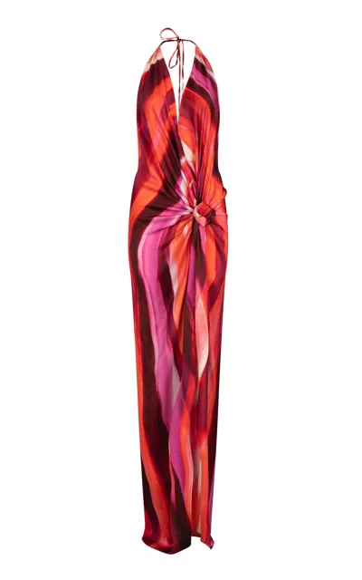 Silvia Tcherassi Jazmin Printed Gown In Multi