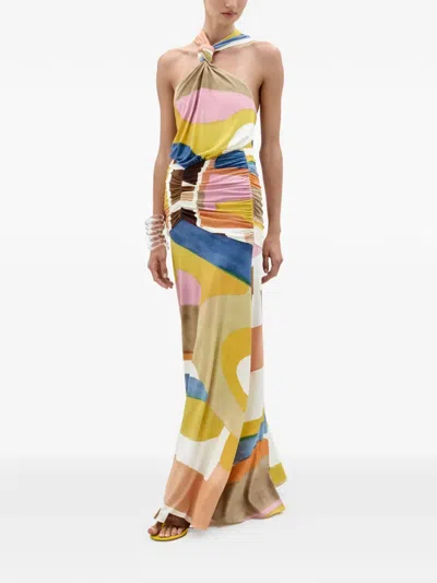 Silvia Tcherassi Jedda Abstract-print Maxi Dress In Multi