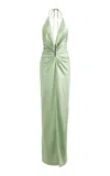 Silvia Tcherassi Jenifer Halter Maxi Dress In Green