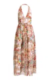 Silvia Tcherassi Kairi Organza Midi Dress In Multi