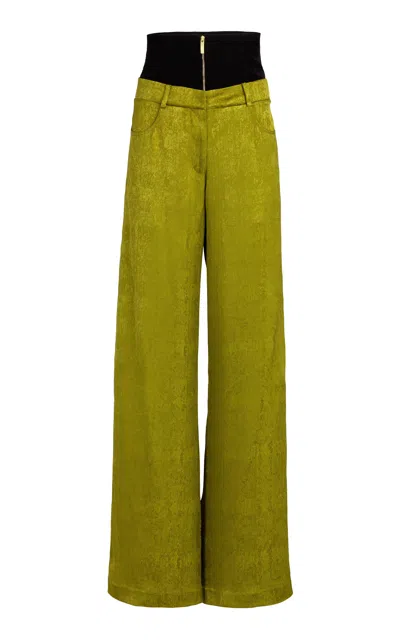 Silvia Tcherassi Karel Straight Leg Pants In Green