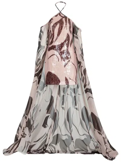Silvia Tcherassi Kavya Sequin-embellished Dress In Neutrals