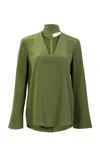 Silvia Tcherassi Kelsey Silk Cutout Top