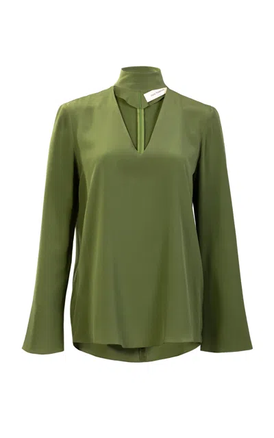 Silvia Tcherassi Kelsey Silk Cutout Top