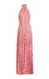 Silvia Tcherassi Koa Jersey Halter Maxi Dress In Red