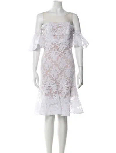 Pre-owned Silvia Tcherassi Lace Pattern Knee-length Dress In White