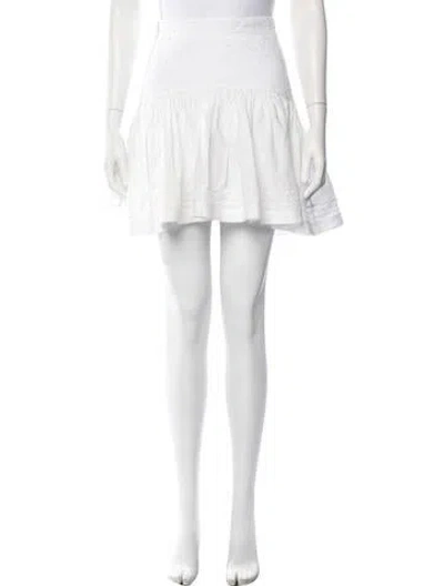 Pre-owned Silvia Tcherassi Lace Pattern Mini Skirt In White