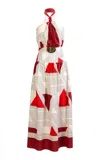 Silvia Tcherassi Lana Cotton Halter Dress In Red