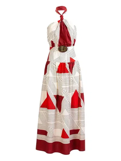 Silvia Tcherassi Lana Midi Dress In Multi