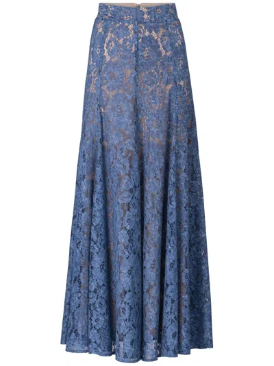 Silvia Tcherassi Lavanda Midi Skirt In Blue