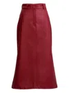 Silvia Tcherassi Layan Midi Skirt In Red