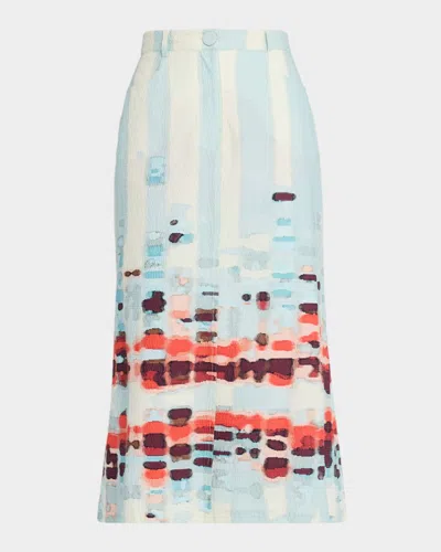 Silvia Tcherassi Layan Stretch Cotton Midi Skirt