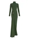 Silvia Tcherassi Lena Mock-neck Maxi Dress In Green
