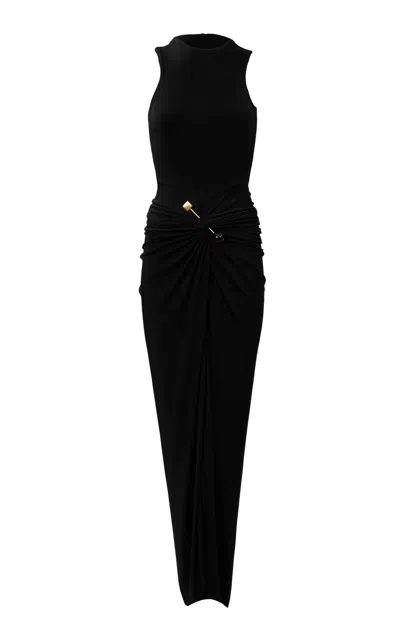 Silvia Tcherassi Leni Slit Maxi Dress In Black