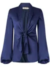 Silvia Tcherassi Leo Wrap Evening Jacket In Blue