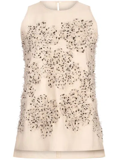 Silvia Tcherassi Leonora Top In Neutrals