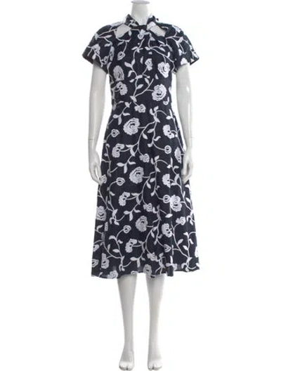 Pre-owned Silvia Tcherassi Linen Long Dress In Blue