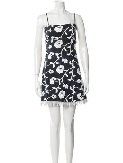 Pre-owned Silvia Tcherassi Linen Mini Dress In Blue