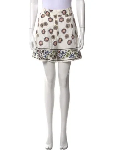 Pre-owned Silvia Tcherassi Linen Mini Shorts In White
