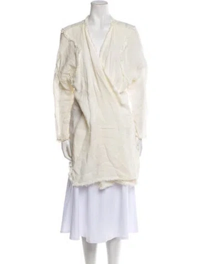 Pre-owned Silvia Tcherassi Linen Striped Blazer In Neutral