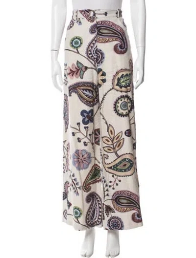 Pre-owned Silvia Tcherassi Linen Wide Leg Pants In Neutral