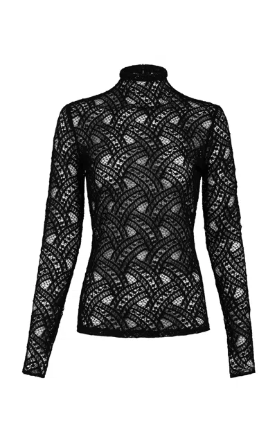 Silvia Tcherassi Liz Cotton-blend Top In Black