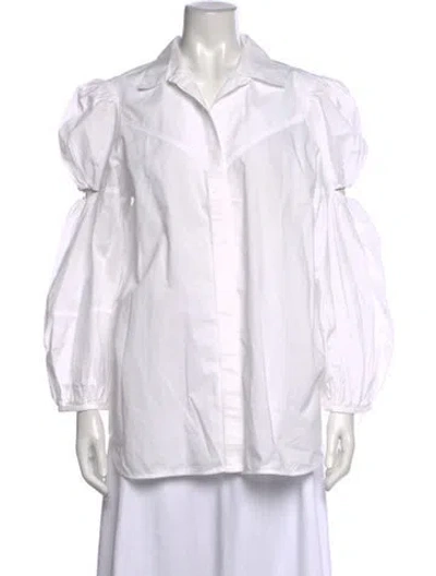 Pre-owned Silvia Tcherassi Long Sleeve Blouse In Grey
