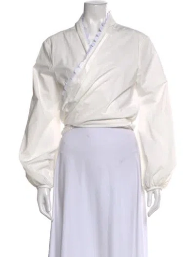 Pre-owned Silvia Tcherassi Long Sleeve Blouse In Neutral