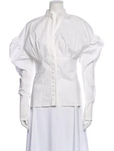 Pre-owned Silvia Tcherassi Long Sleeve Blouse In White