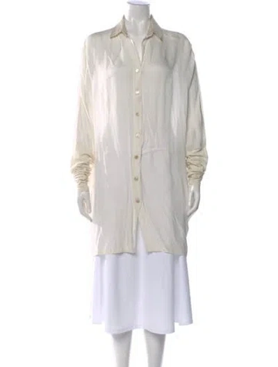 Pre-owned Silvia Tcherassi Long Sleeve Blouse In White