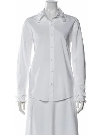 Pre-owned Silvia Tcherassi Long Sleeve Blouse In White