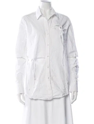 Pre-owned Silvia Tcherassi Long Sleeve Blouse In White