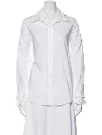 Pre-owned Silvia Tcherassi Long Sleeve Blouse In White