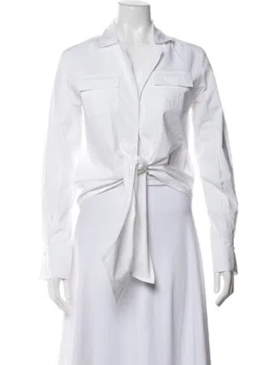 Pre-owned Silvia Tcherassi Long Sleeve Blouse In White