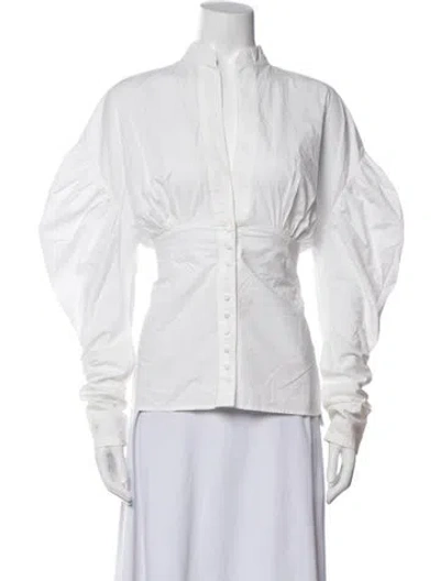 Pre-owned Silvia Tcherassi Long Sleeve Blouse In White