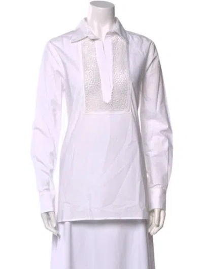 Pre-owned Silvia Tcherassi Long Sleeve Tunic In White