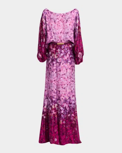 Silvia Tcherassi Lorella Off-the-shoulder Degrade Abstract-print Maxi Dress In Multi