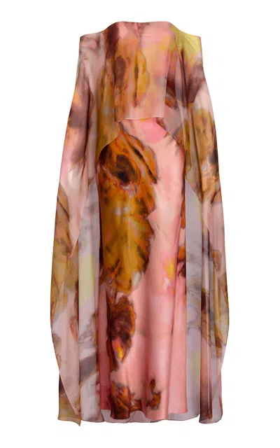 Silvia Tcherassi Lovane Silk-blend Maxi Dress In Multi