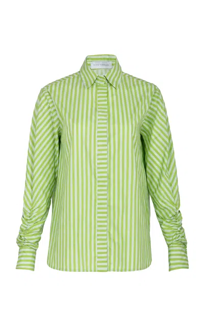 Silvia Tcherassi Lucelly Cotton Shirt In Green