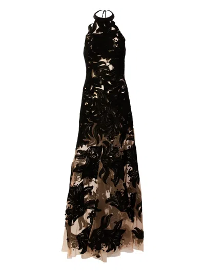 Silvia Tcherassi Mab Floral Maxi Dress In Black