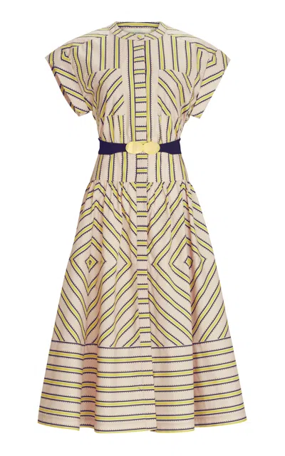 Silvia Tcherassi Macarena Button-front Cotton Midi Dress In Stripe