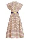 Silvia Tcherassi Macarena Midi Dress In Brown
