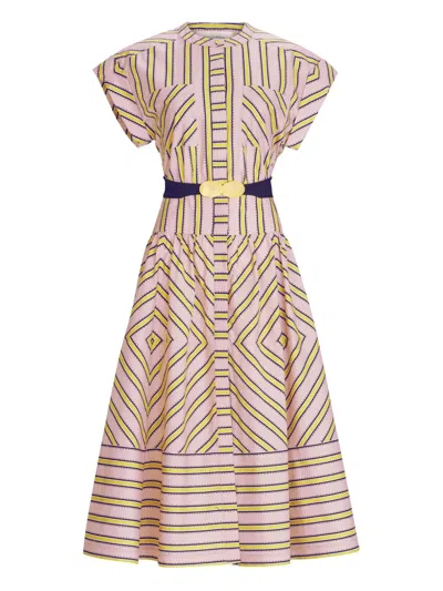 Silvia Tcherassi Macarena Midi Dress In Brown