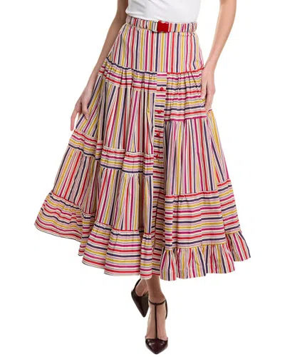 Silvia Tcherassi Magnolia Midi Skirt In Yellow