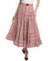 Silvia Tcherassi Magnolia Midi Skirt In Yellow
