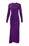 Silvia Tcherassi Mara Ruched Dress In Purple